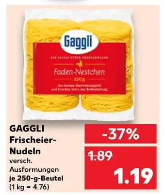 Kaufland Gaggli frischeier-nudeln Angebot