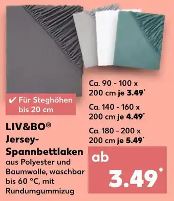 Kaufland Liv&bo jersey-spannbettlaken Angebot