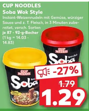 Kaufland Cup noodles soba wok style Angebot