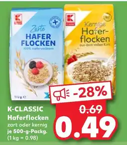 Kaufland K-classic zarte haferflocken Angebot