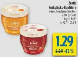 diska Zentis Frühstücks-Konfitüre Angebot