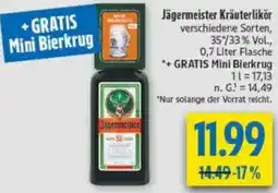diska Jägermeister Kräuterlikör Angebot
