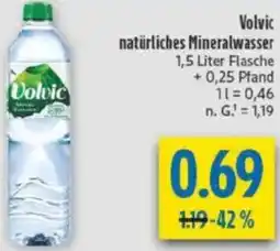 diska Volvic natürliches Mineralwasser Angebot