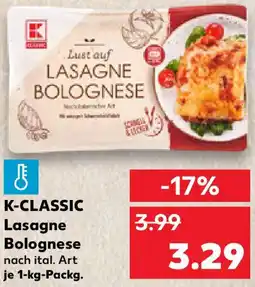 Kaufland K-CLASSIC Lasagne Bolognese Angebot