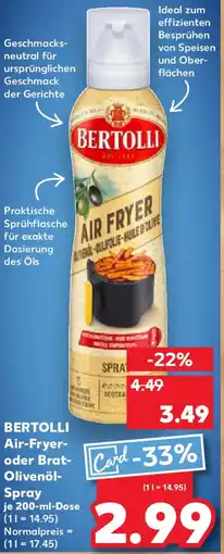 Kaufland BERTOLLI Air-Fryer oder Brat Olivenöl Spray Angebot