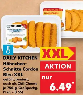Kaufland DAILY KITCHEN Hähnchen Schnitte Cordon Bleu XXL Angebot