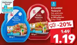 Kaufland K-CLASSIC Teewurst Angebot