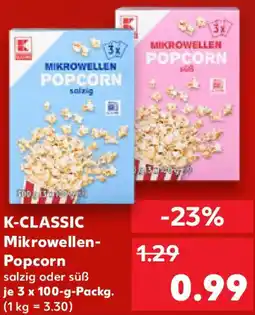 Kaufland K-CLASSIC Mikrowellen Popcorn Angebot