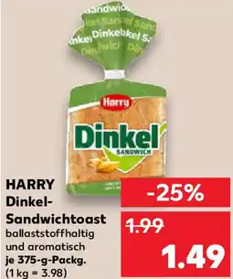 Kaufland HARRY Dinkel Sandwichtoast Angebot