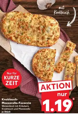 Kaufland Knoblauch Mozzarella-Focaccia Angebot