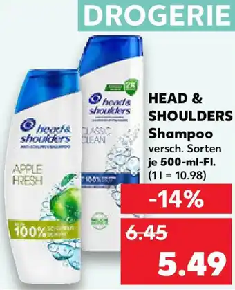 Kaufland HEAD & SHOULDERS Shampoo Angebot