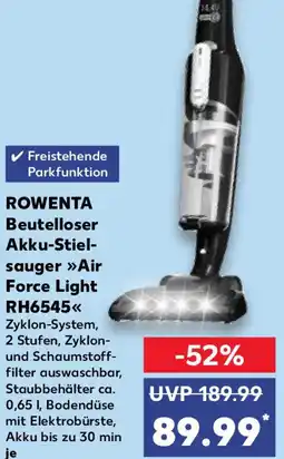 Kaufland ROWENTA Beutelloser Akku-Stielsauger Air Force Light RH6545 Angebot
