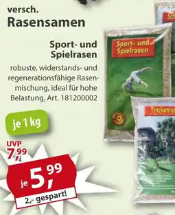 Sonderpreis Baumarkt versch. Rasensamen Sport- und Spielrasen Angebot