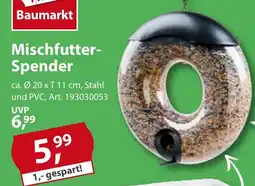 Sonderpreis Baumarkt Mischfutter- Spender Angebot