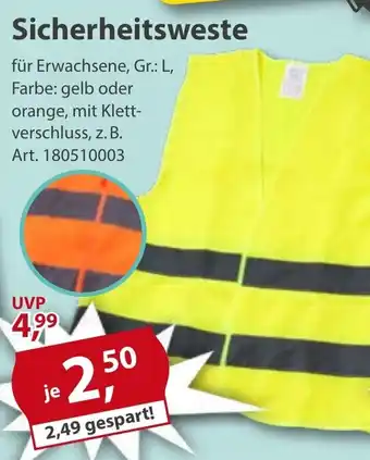 Sonderpreis Baumarkt Sicherheitsweste Angebot