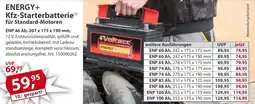 Sonderpreis Baumarkt ENERGY+ Kfz-Starterbatterie für Standard-Motoren Angebot