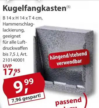 Sonderpreis Baumarkt Kugelfangkasten Angebot