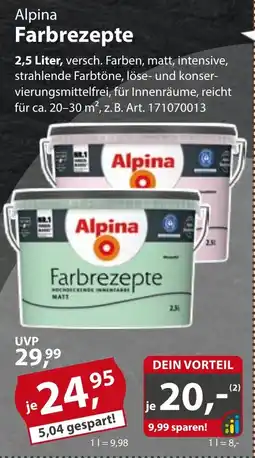 Sonderpreis Baumarkt Alpina Farbrezepte Angebot