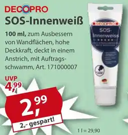 Sonderpreis Baumarkt DECOPRO SOS-Innenweiß Angebot