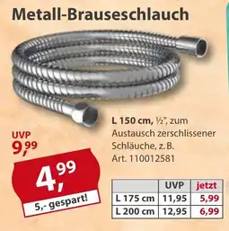 Sonderpreis Baumarkt Metall-Brauseschlauch Angebot