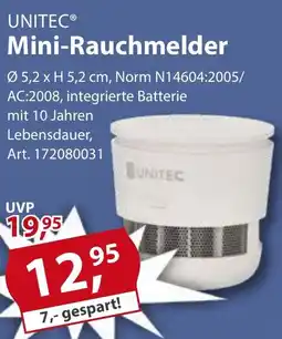 Sonderpreis Baumarkt UNITEC Mini-Rauchmelder Angebot