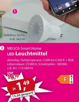 Sonderpreis Baumarkt MEGOS Smart Home LED-Leuchtmittel Angebot