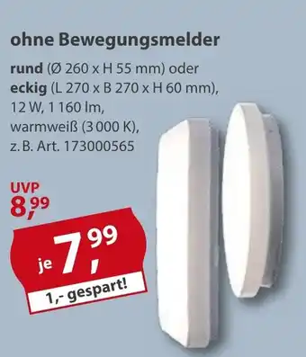 Sonderpreis Baumarkt versch. LED-Wand- und -Deckenleuchten ohne Bewegungsmelder Angebot