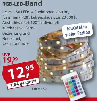 Sonderpreis Baumarkt RGB-LED-Band Angebot