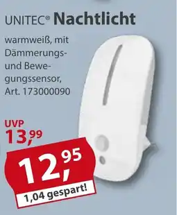 Sonderpreis Baumarkt UNITEC Nachtlicht Angebot