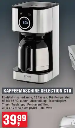 Handelshof Caso Kaffeemaschine selection C10 Angebot