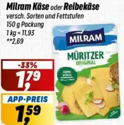 Simmel Milram Käse oder Reibekäse Angebot
