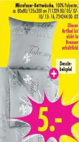 Möbel Boss Microfaser-Bettwäsche Angebot