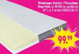 Möbel Boss Wendetopper Komfort-/Viscoschaum Sleep Great Angebot
