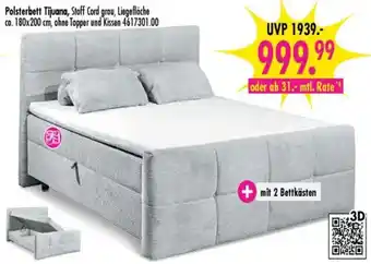 Möbel Boss Polsterbett Tijuana Angebot