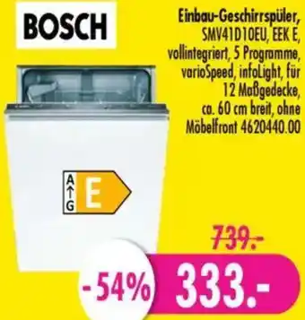 Möbel Boss BOSCH Einbau-Geschirrspüler Angebot