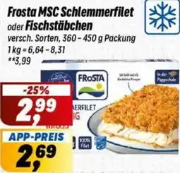 Simmel Frosta MSC Schlemmerfilet oder Fischstäbchen Angebot