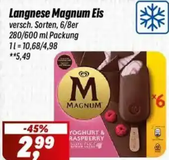 Simmel Langnese Magnum Eis Angebot