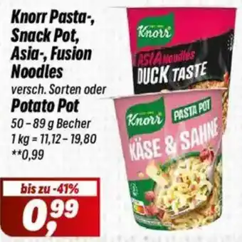 Simmel Knorr Pasta-, Snack Pot, Asia-, Fusion Noodles oder Potato Pot Angebot