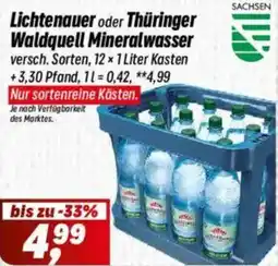 Simmel Lichtenauer oder Thüringer Waldquell Mineralwasser Angebot