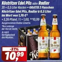 Simmel Köstritzer Edel Pils oder Radler Angebot
