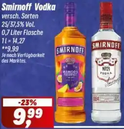 Simmel Smirnoff Vodka Angebot
