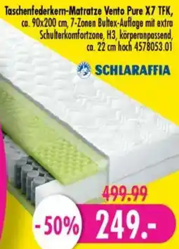 Möbel Boss SCHLARAFFIA Taschenfederkern-Matratze Vento Pure X7 TFK Angebot