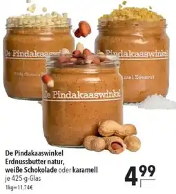 CITTI Markt De Pindakaaswinkel Erdnussbutter natur, weiße Schokolade oder karamell Angebot