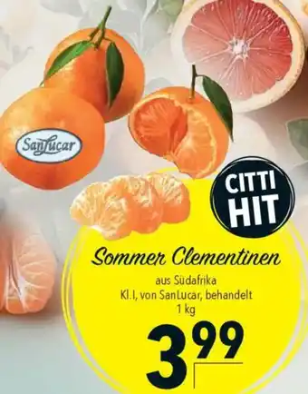 CITTI Markt Sanlucar Sommer Clementinen Angebot