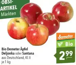 CITTI Markt Bio Demeter Äpfel Deljonka oder Santana Angebot