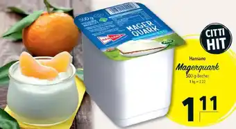 CITTI Markt Hansano Magerquark Angebot