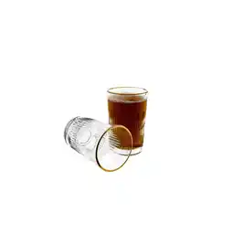 Netto Marken-Discount Gläser-Set mit Riffle-Design 12 teilige Wassergläser mit Goldumrandung Angebot