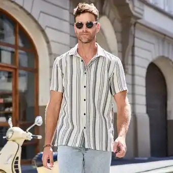 NKD Herren-Kurzarm-Hemd mit Streifen Angebot