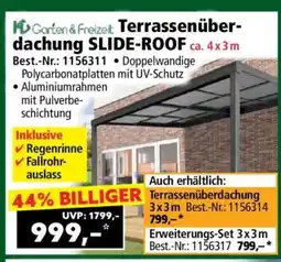 Norma Terrassenüberdachung SLIDE-ROOF ca. 4 x 3 m Angebot