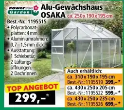 Norma Alu-Gewächshaus OSAKA ca. 250x190x195 cm Angebot